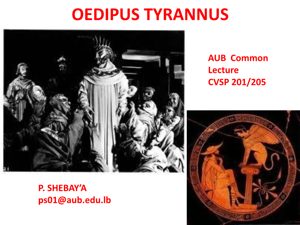 Oedipus Tyrannus