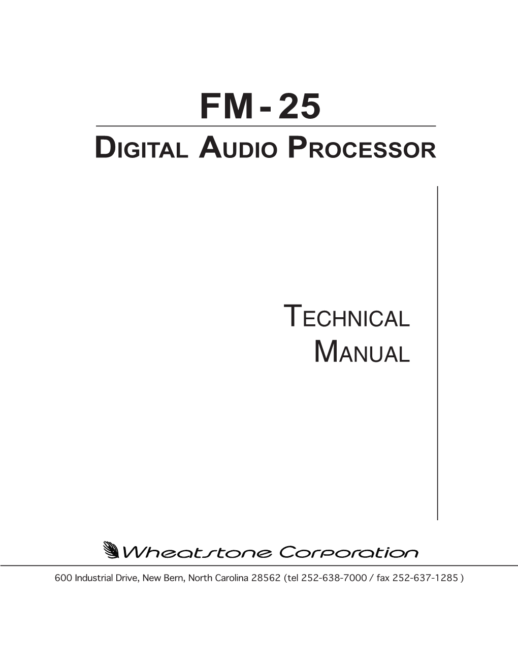 FM- 25 Digital Audio Processor