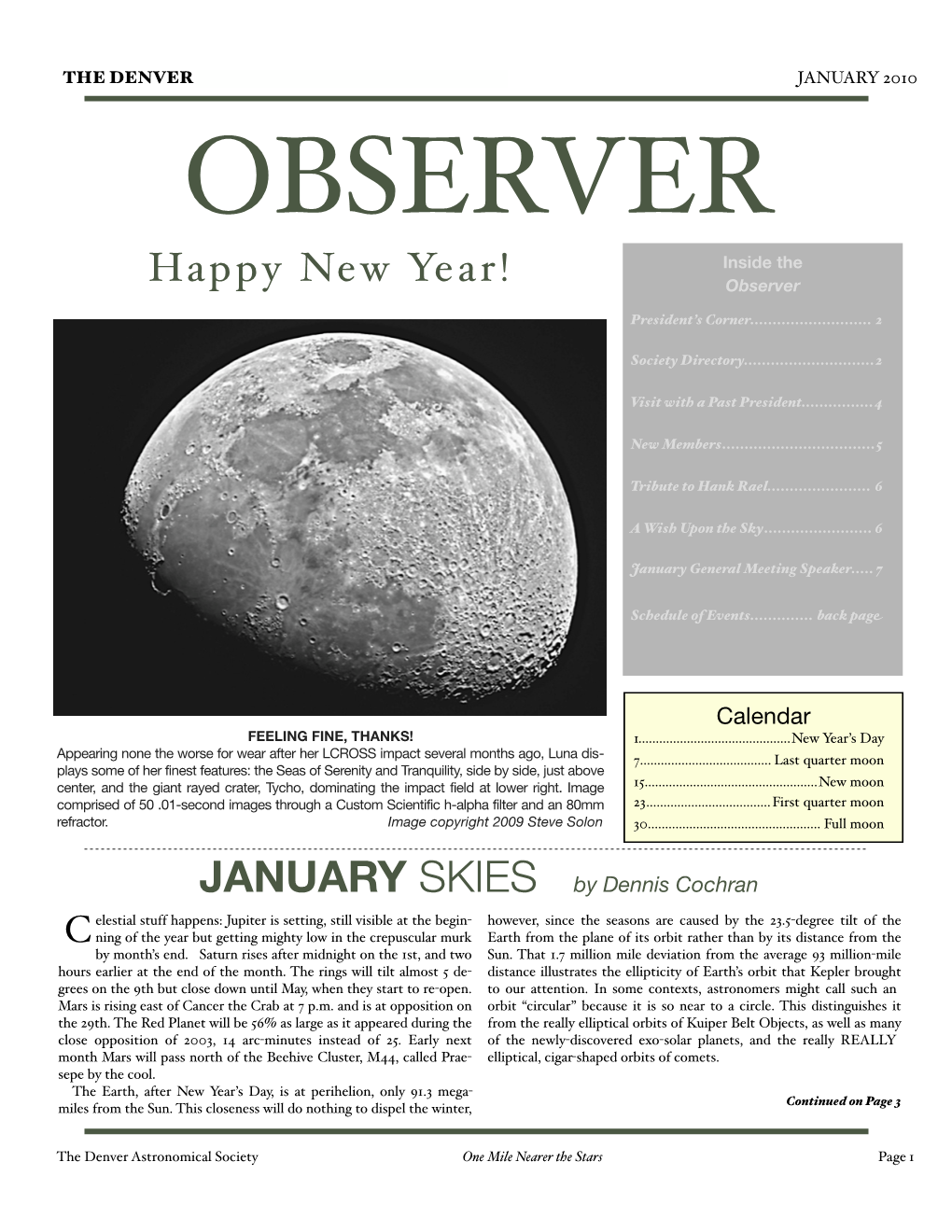 Happy New Year! Observer