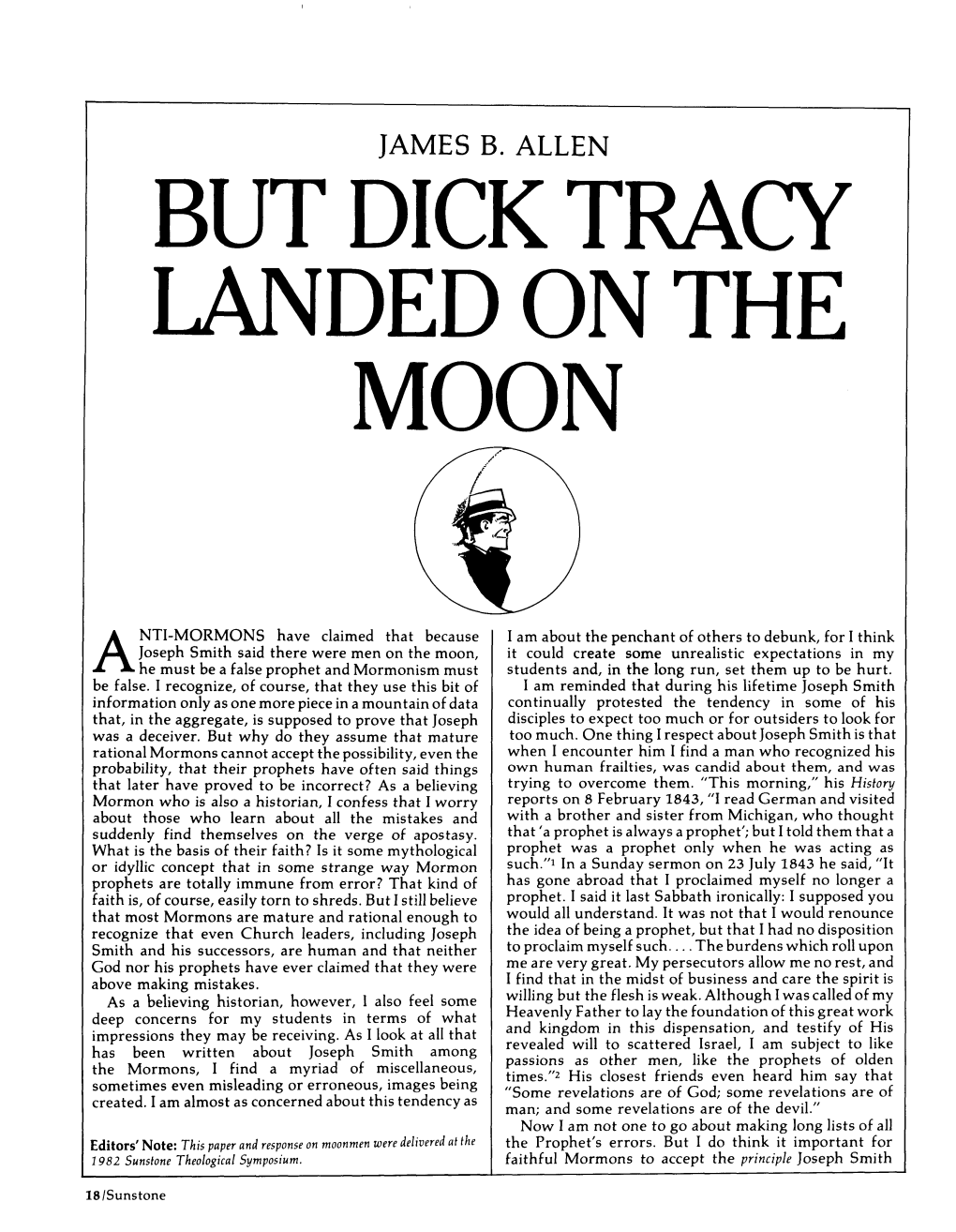 But Dick Tracy Landed on the Moon