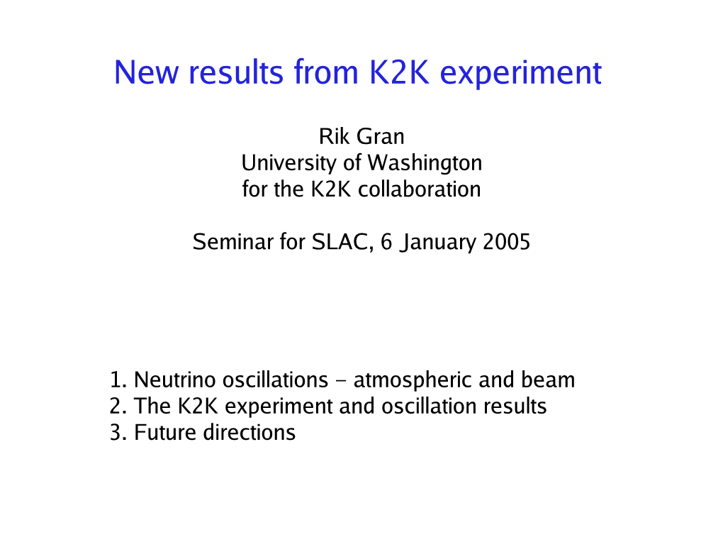 New Results from K2K Experiment