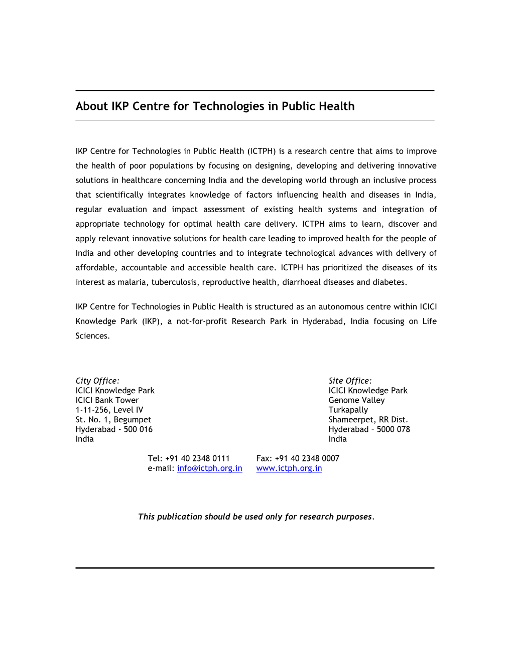 A Review of Current Preventive, Diagnostic and Curative Strategies for Tuberculosis July 2007