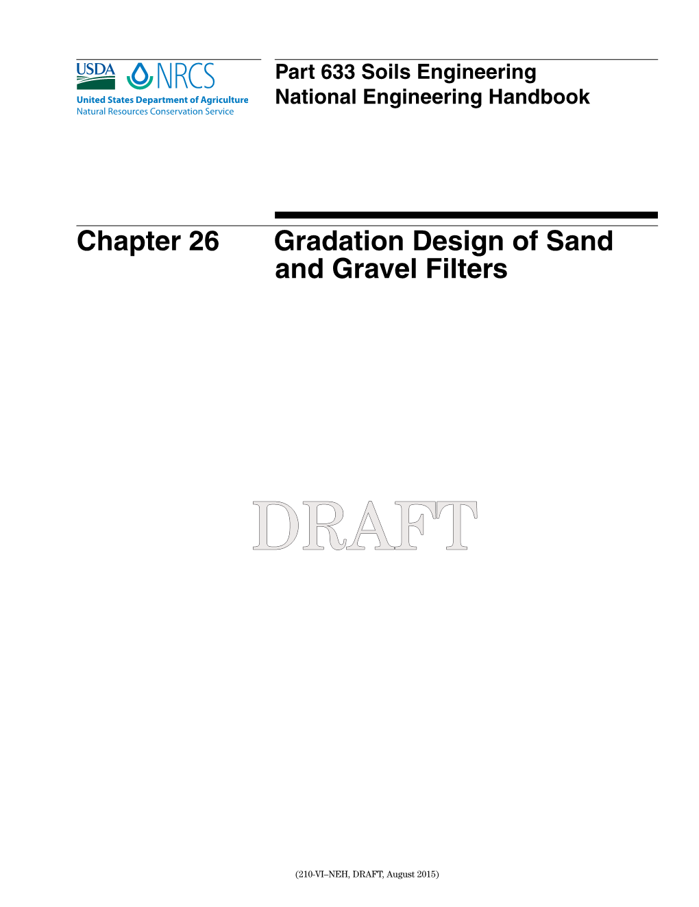 Chapter 26 Gradation Design of Sand and Gravel Filters