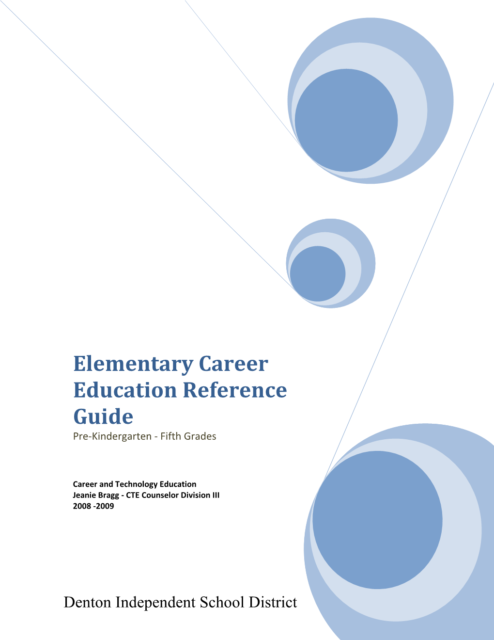 Elementary Career Education Reference Guide