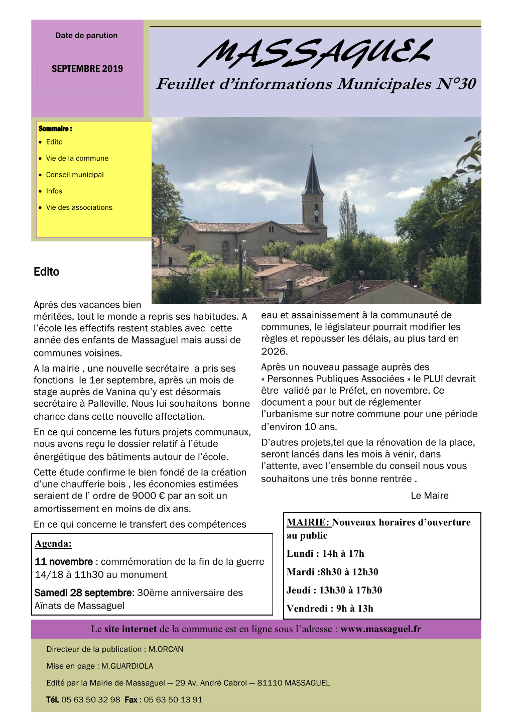 Feuillet D'informations Municipales N°30