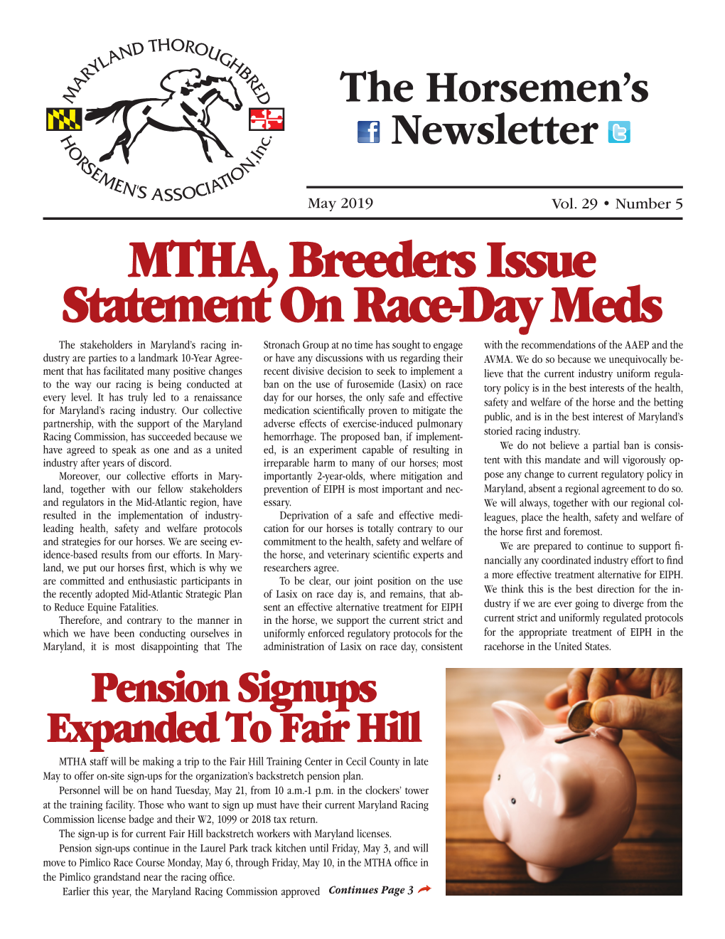 MTHA, Breeders Issue Statement on Race-Day Meds