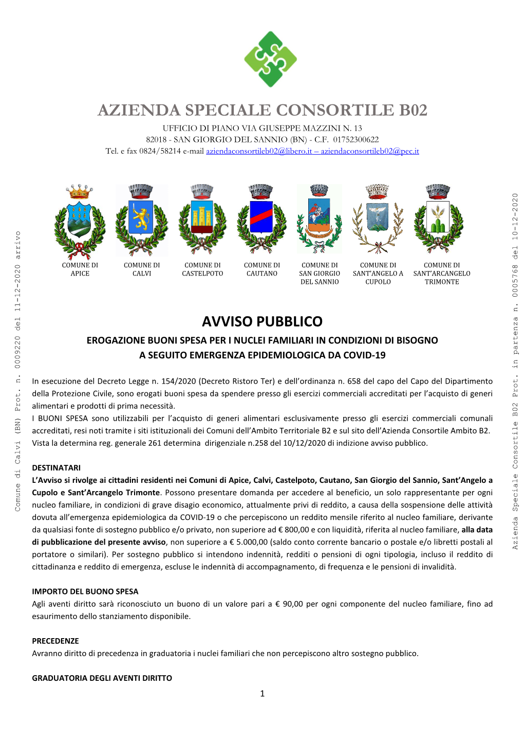 Azienda Speciale Consortile B02 Ufficio Di Piano Via Giuseppe Mazzini N