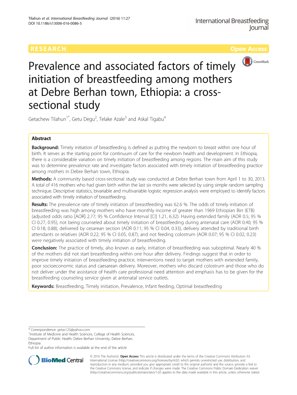 Prevalence and Associated Factors Of