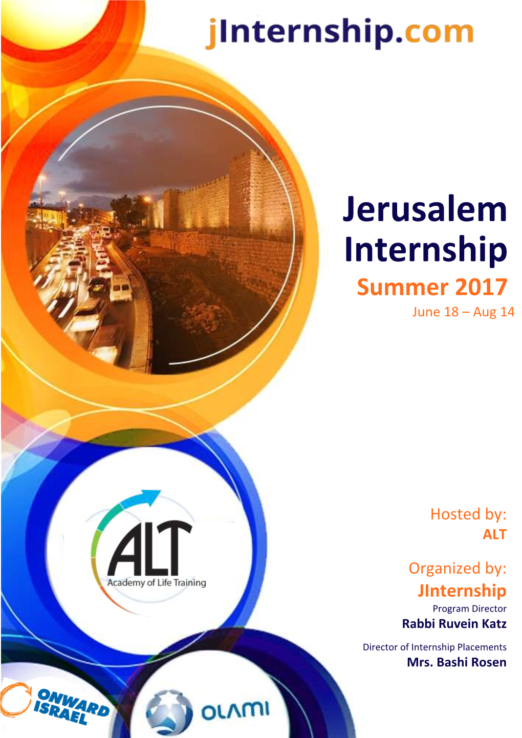 Jerusalem Internship Summer 2017 June 18 – Aug 14