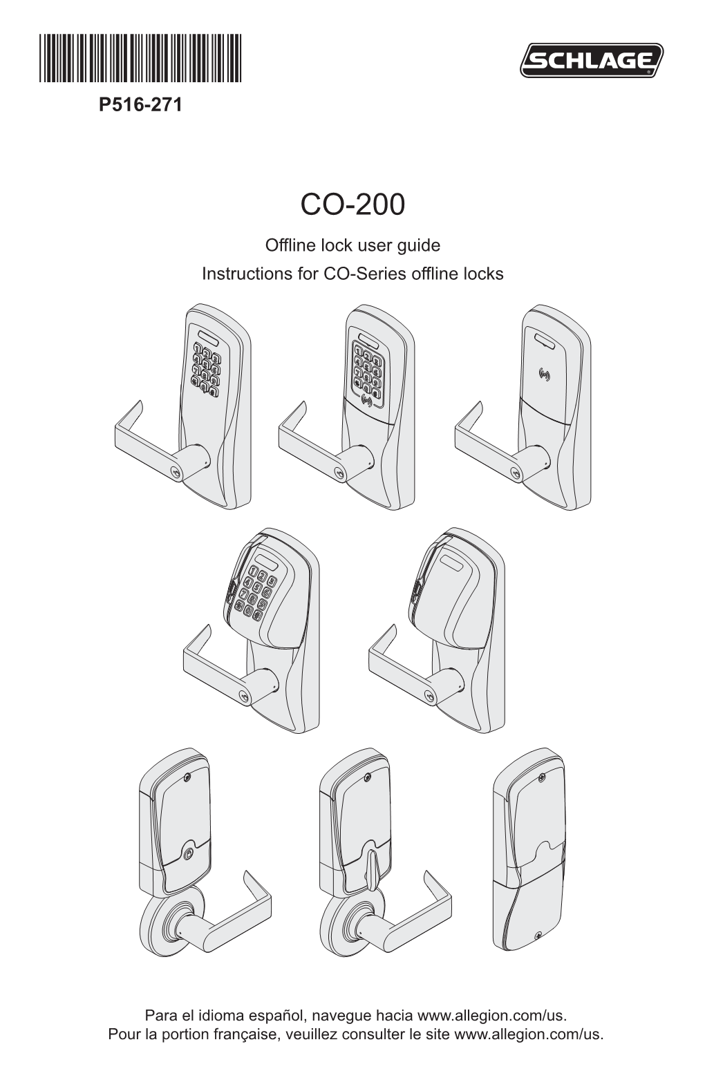 Schlage CO 200 Offline Lock User Guide English