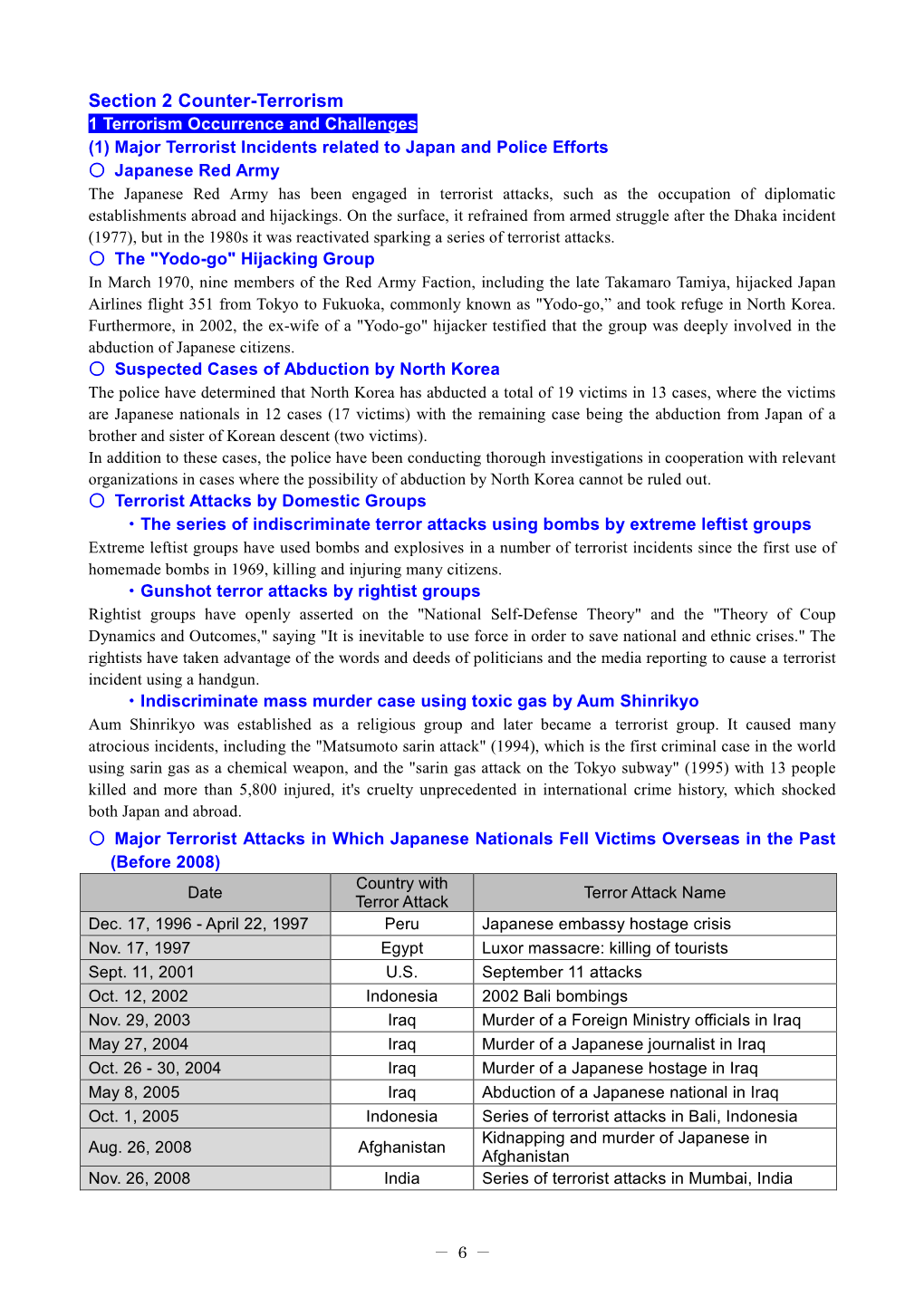 Section 2 Counter-Terrorism