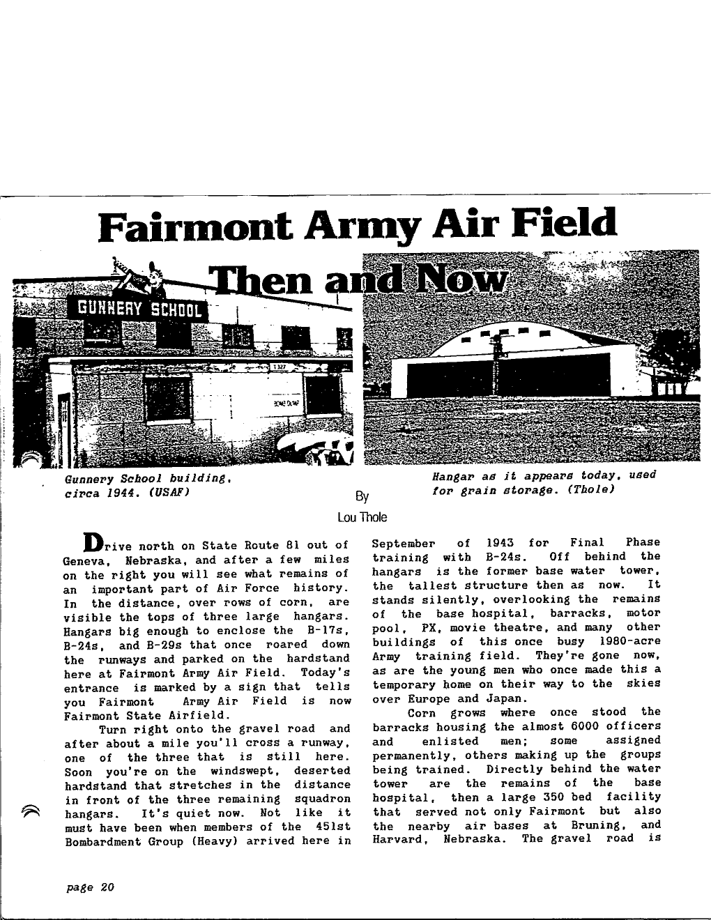 Fairmont Army Air Field En An