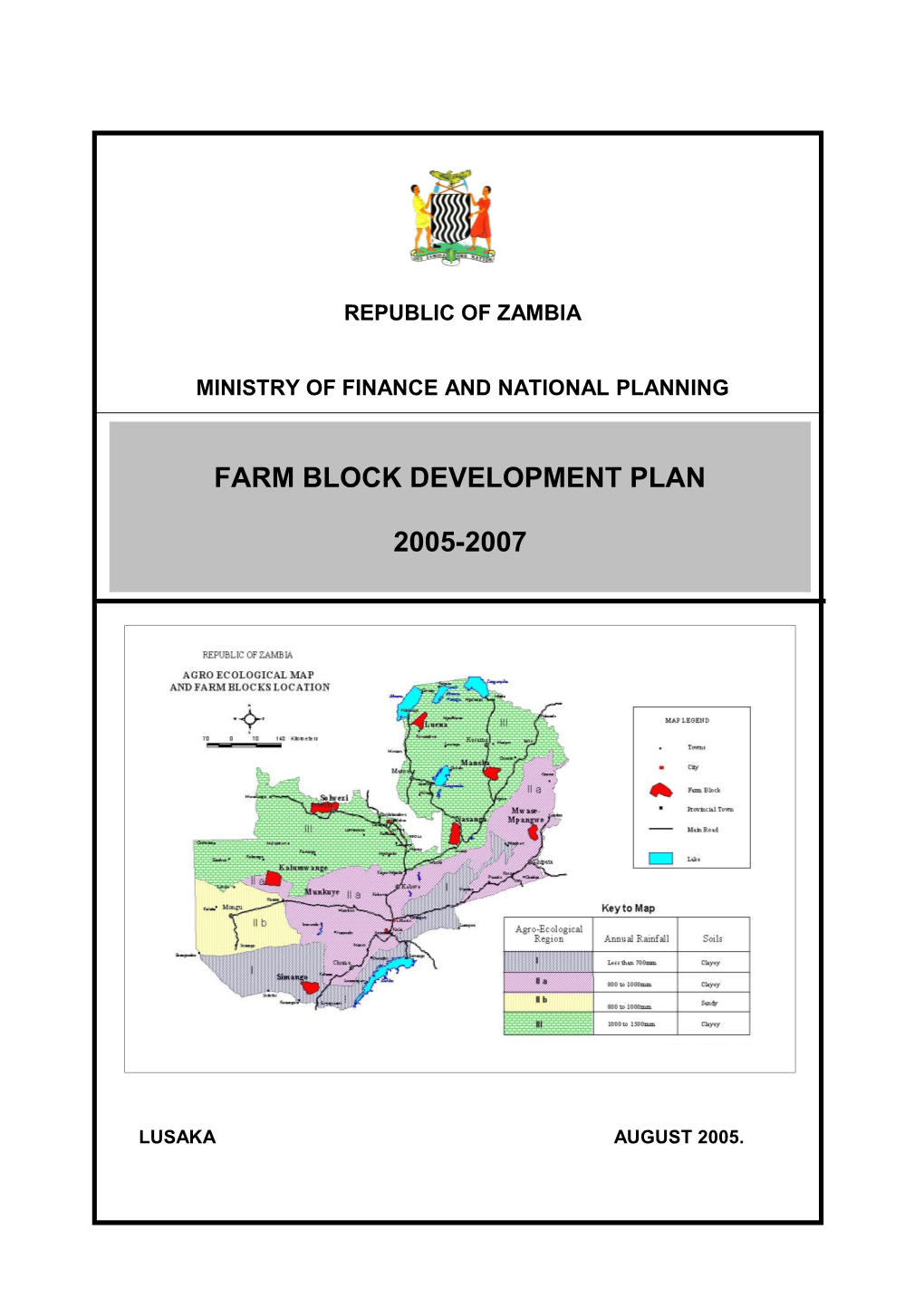 Ministry Of Finance And Development Planning Farm Block Development Plan