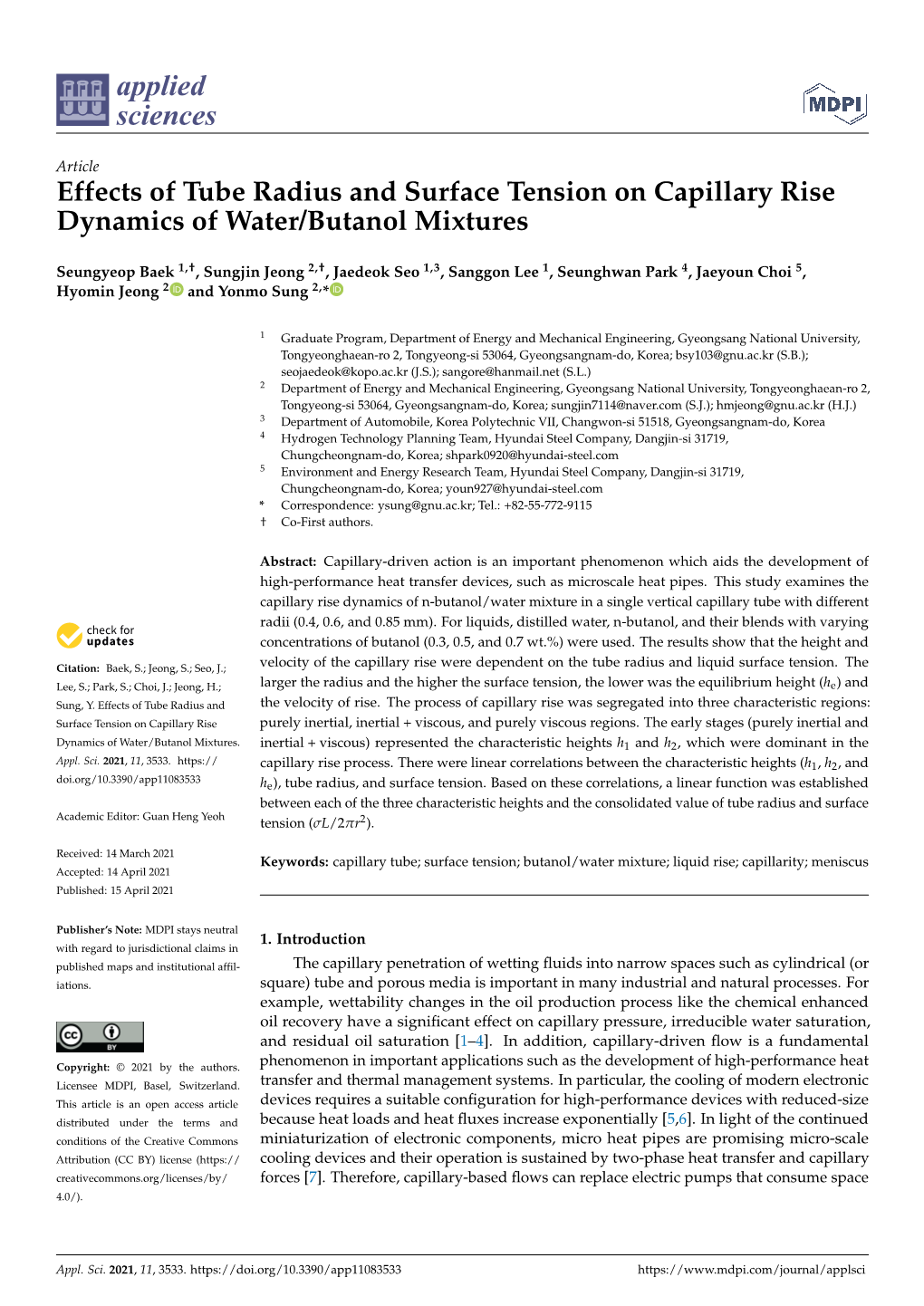 Effects of Tube Radius and Surface Tension on Capillary Rise Dynamics of Water/Butanol Mixtures