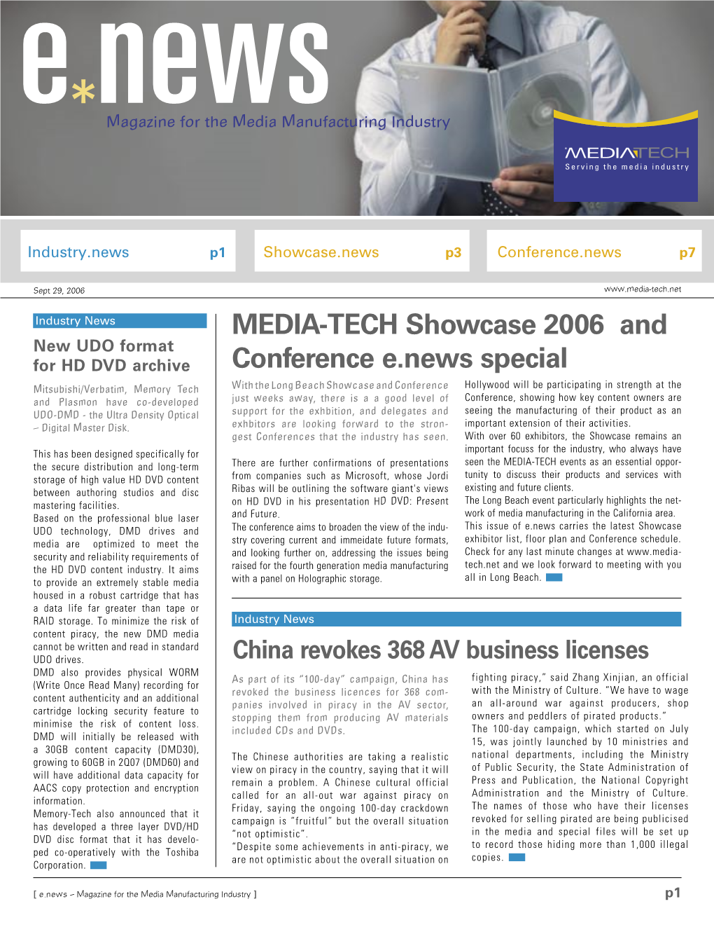 MEDIA-TECH Showcase 2006 and Conference E.News Special