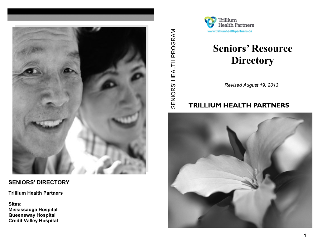 Seniors' Resource Directory