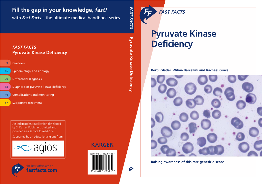 Pyruvate Kinase Deficiency Pyruvate Kinase