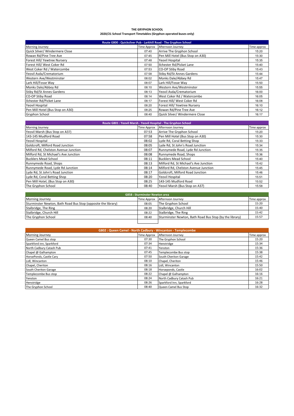 Copy of Bus Routes 2021-22