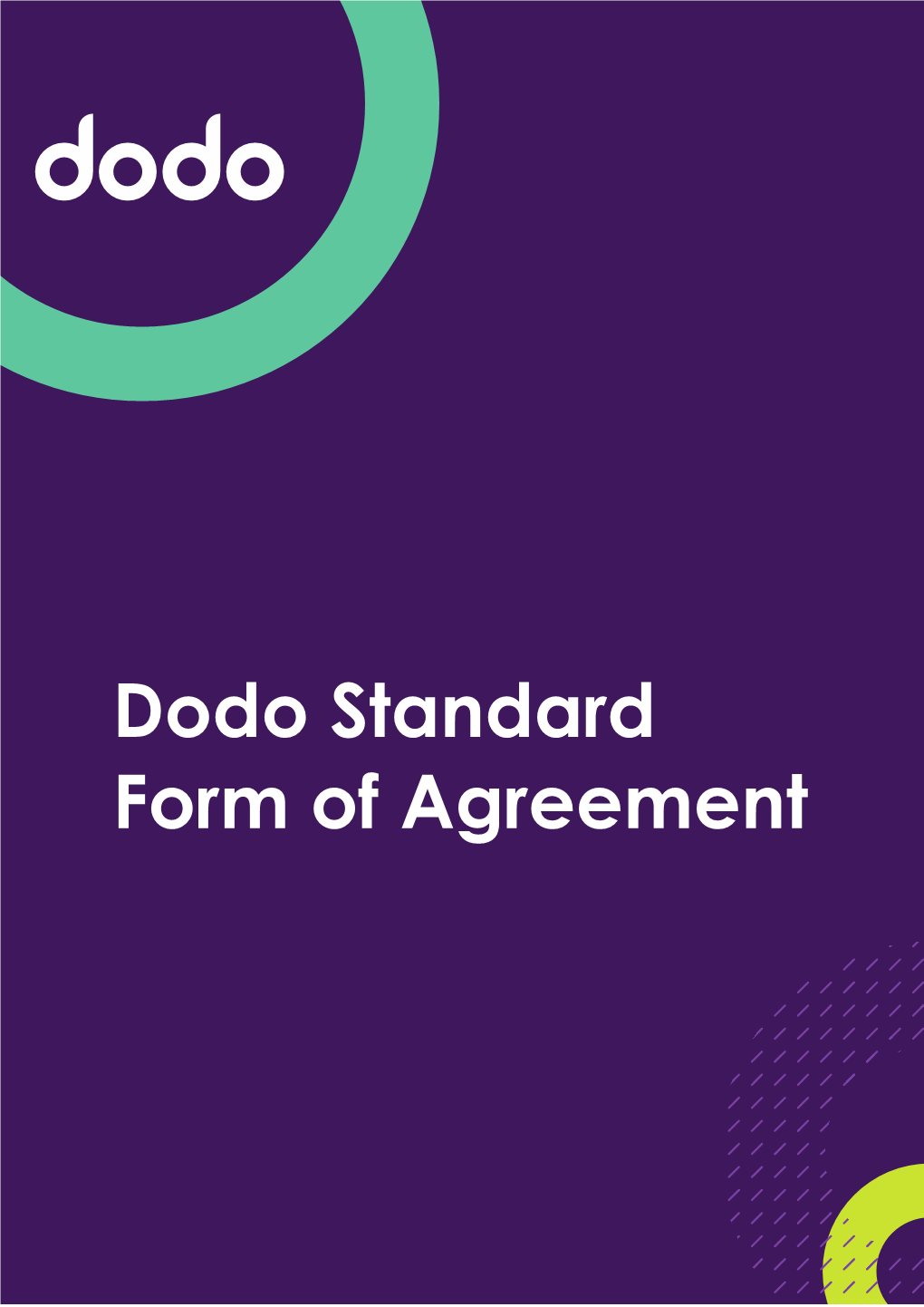 Dodo Standard Form of Agreement