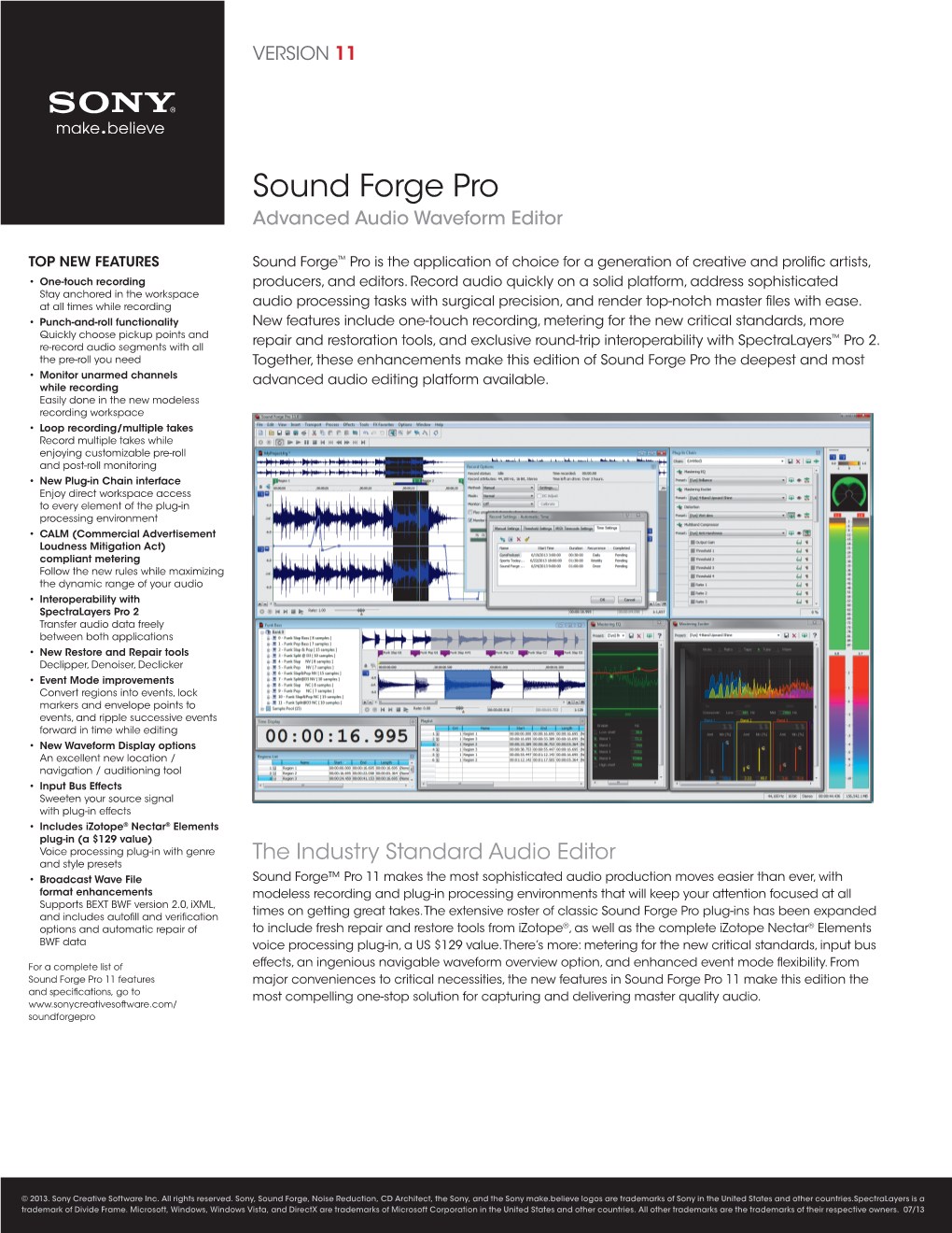 Sound Forge Pro Advanced Audio Waveform Editor