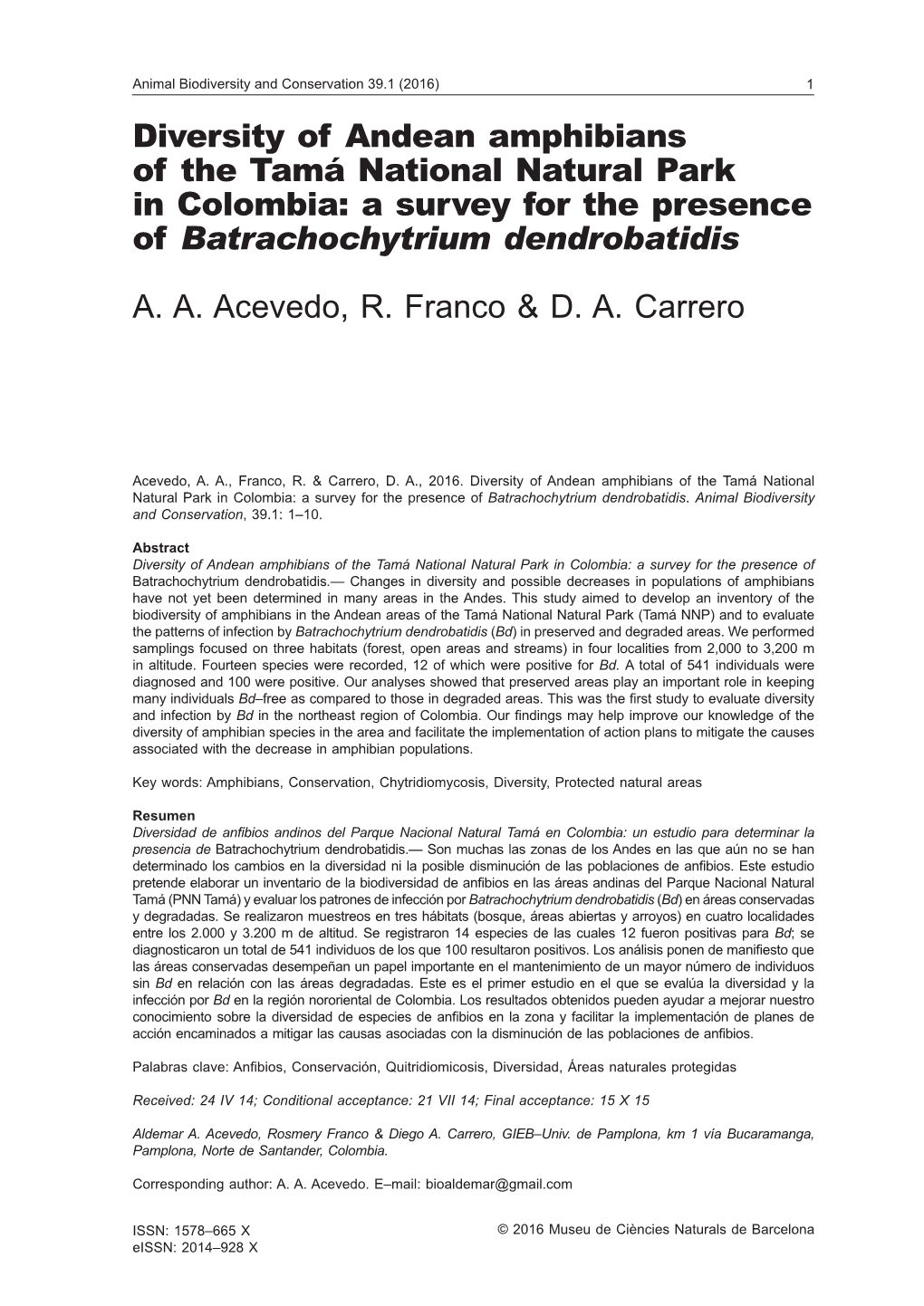 Batrachochytrium Dendrobatidis