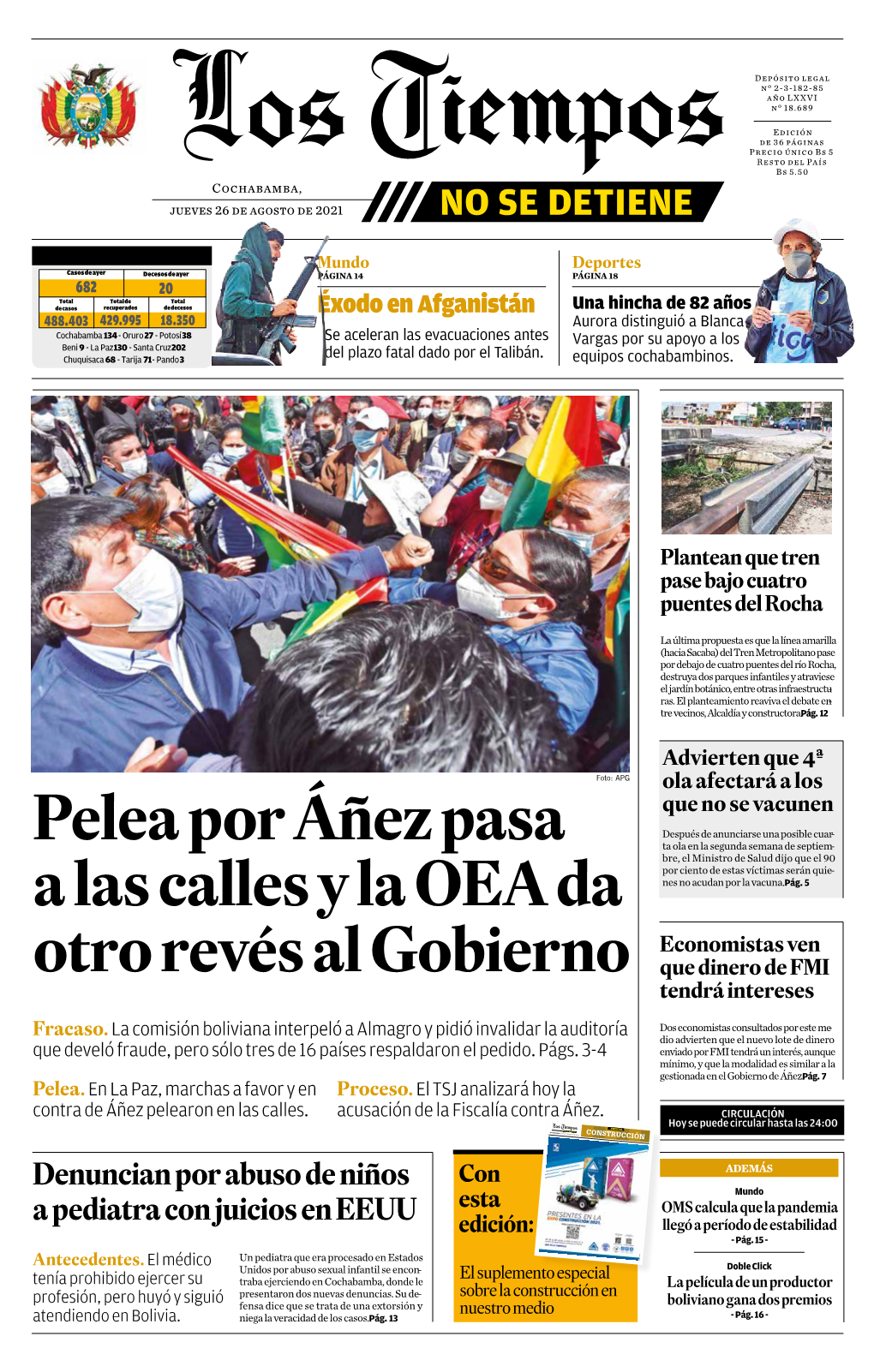 Pelea Por Áñez Pasa a Las Calles Y La OEA Da Otro Revés Al Gobierno