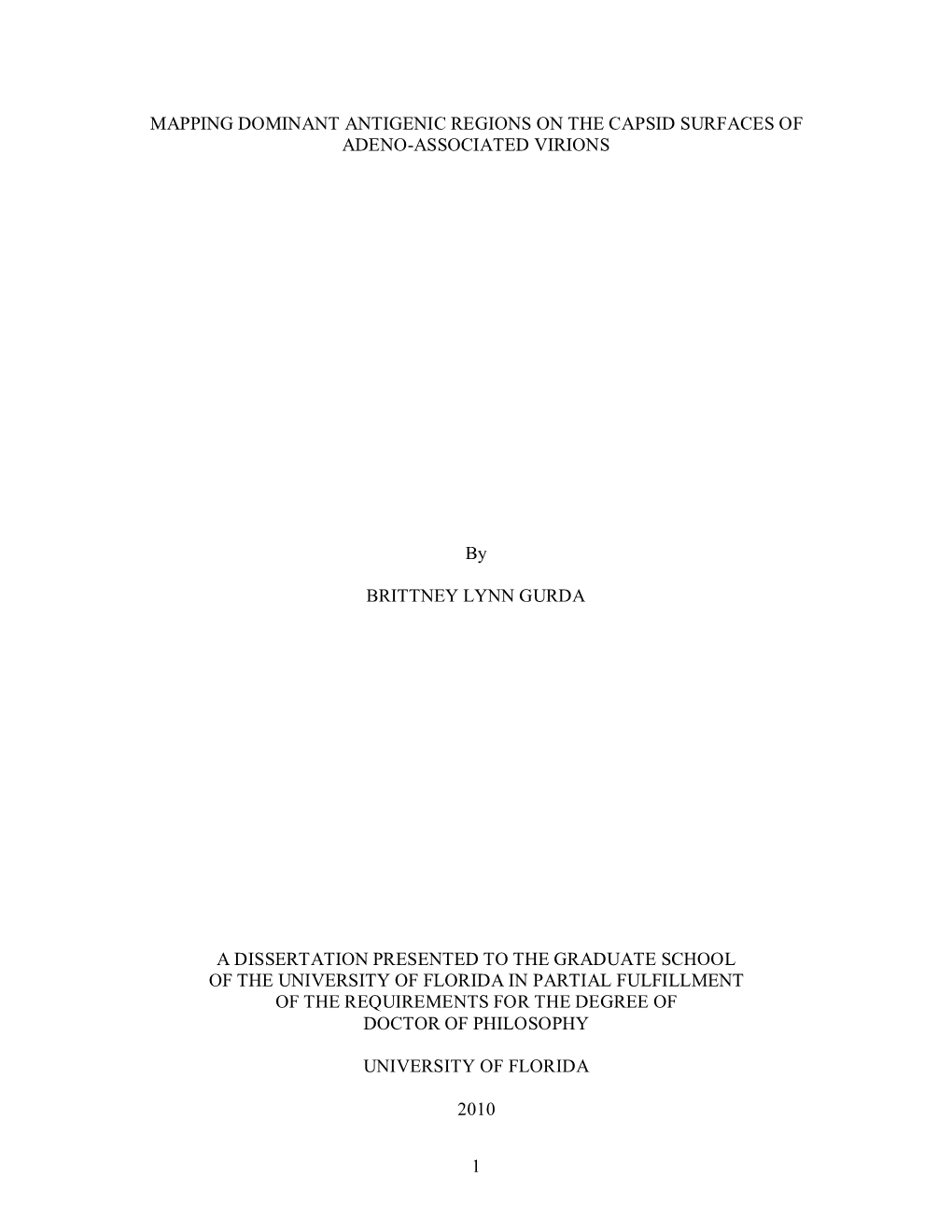 University of Florida Thesis Or Dissertation Formatting