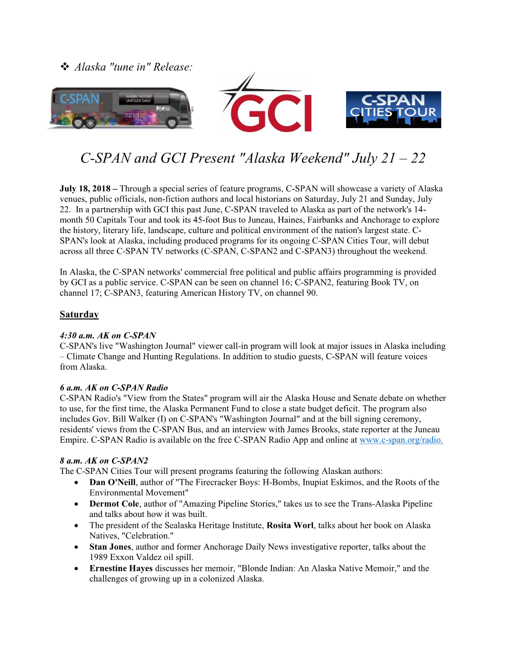 C-SPAN and GCI Present 