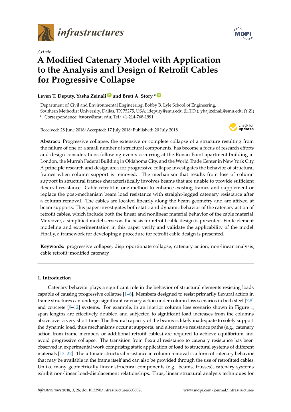A Modified Catenary Model with Application to the Analysis and Design of Retrofit Cables for Progressive Collapse