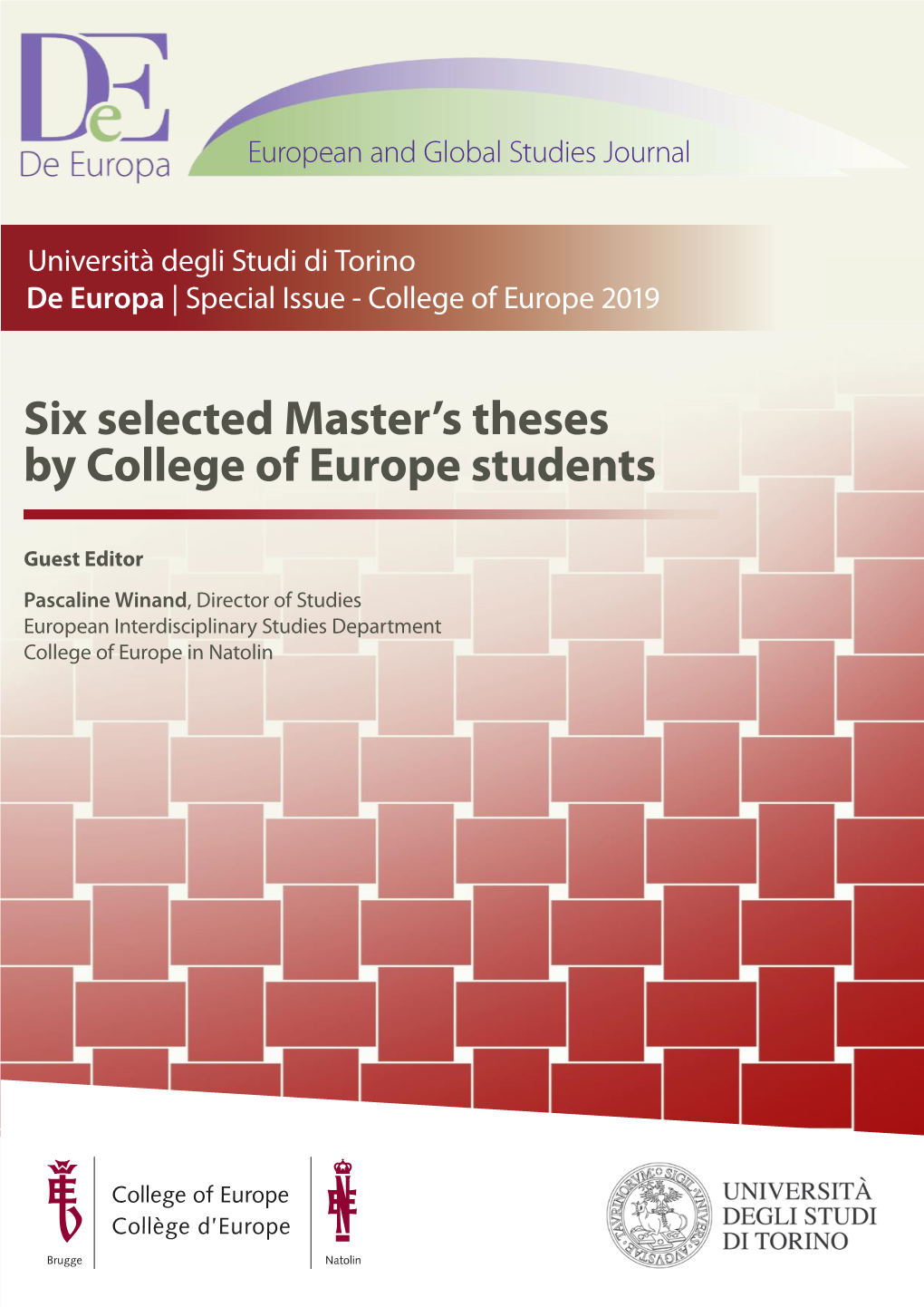 Six Selected Master's Theses by College of Europe Students