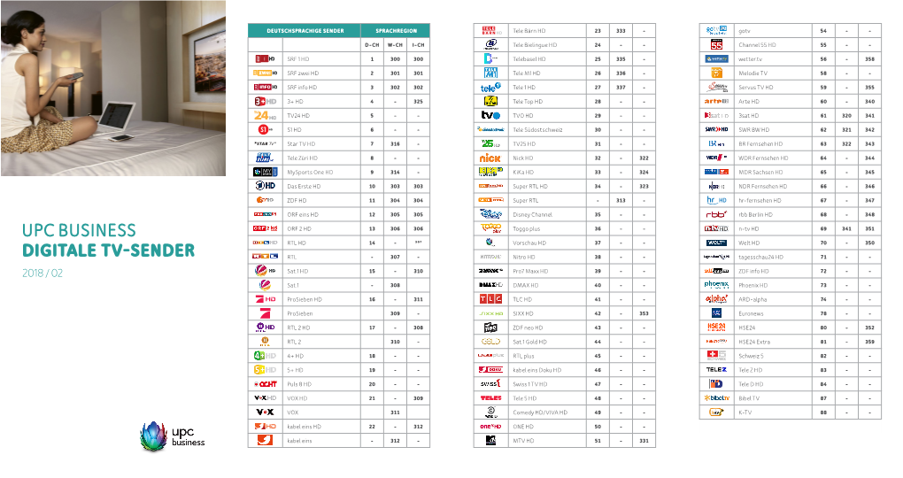 Upc Business Digitale Tv-Sender