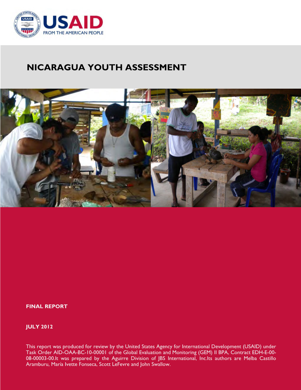 Nicaragua Youth Assessment