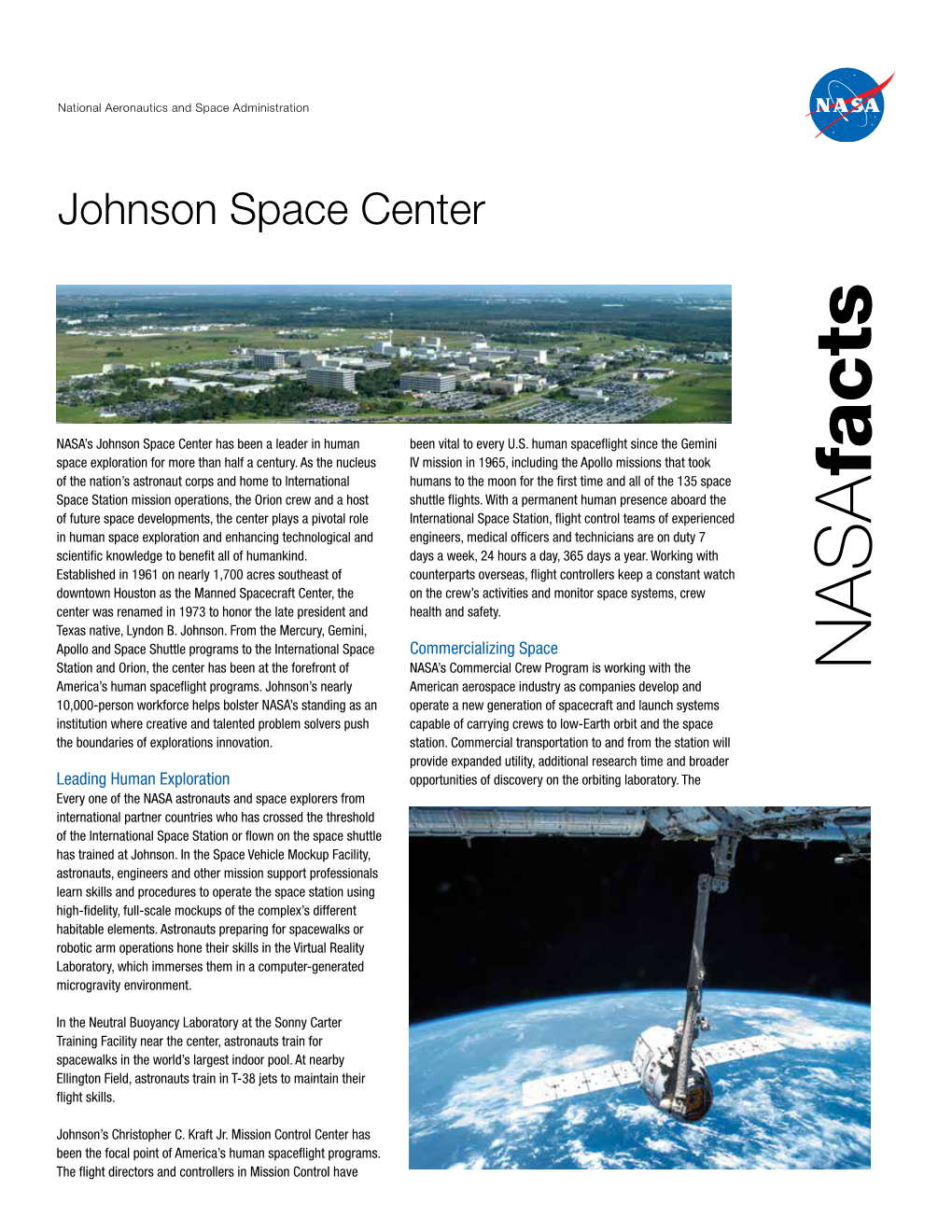 Johnson Space Center Houston, Texas 77058