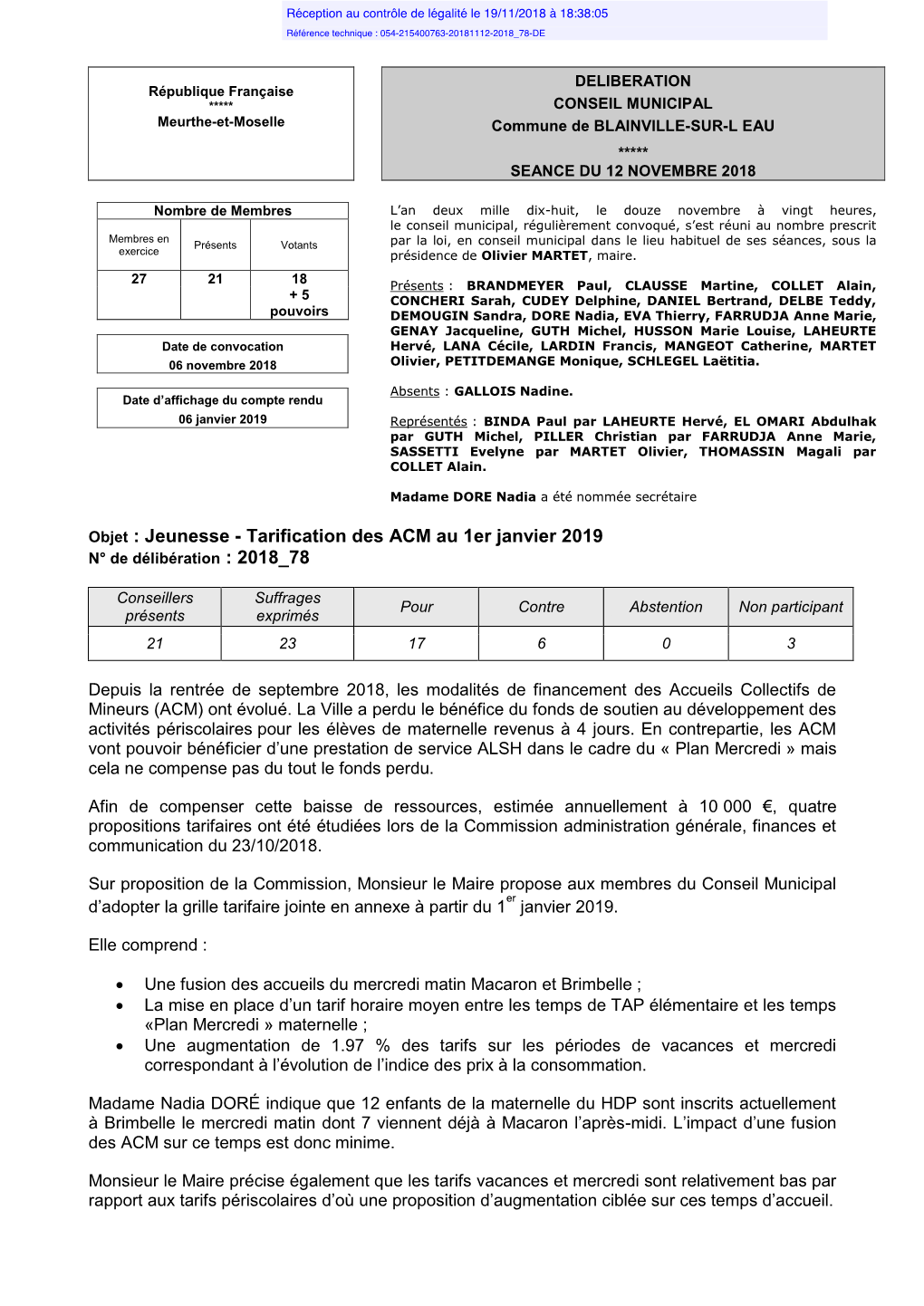 Délibérations Les Affaires Qui Le Concernent