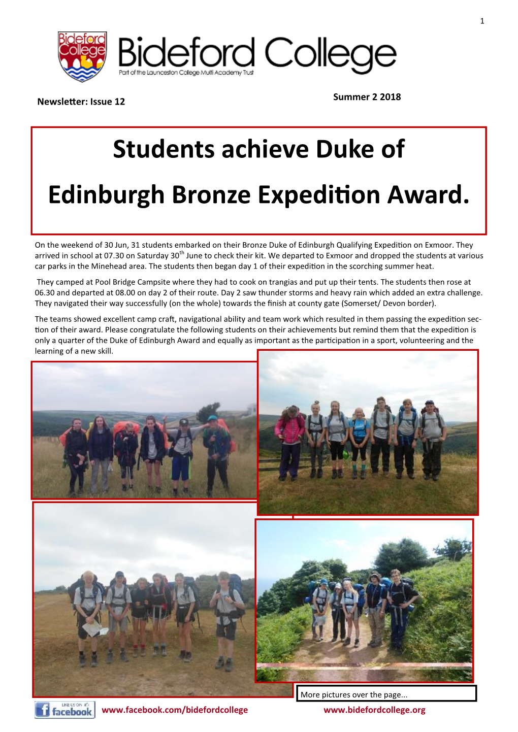 Students Achieve Duke of Edinburgh Bronze Expedition Award