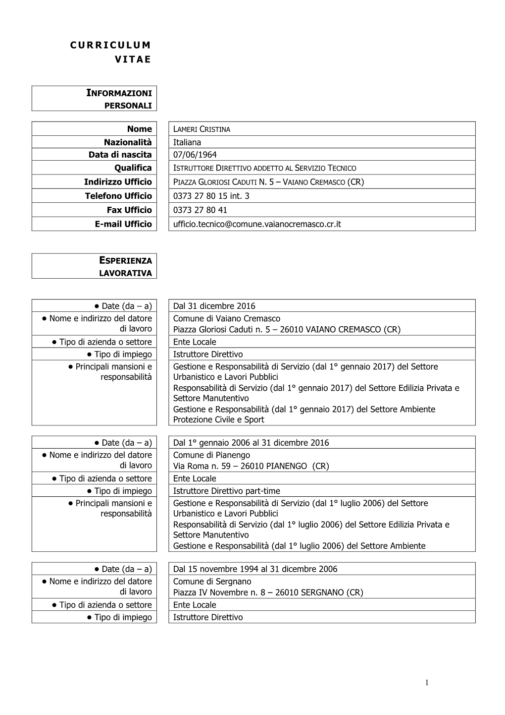 Curriculum Vitae