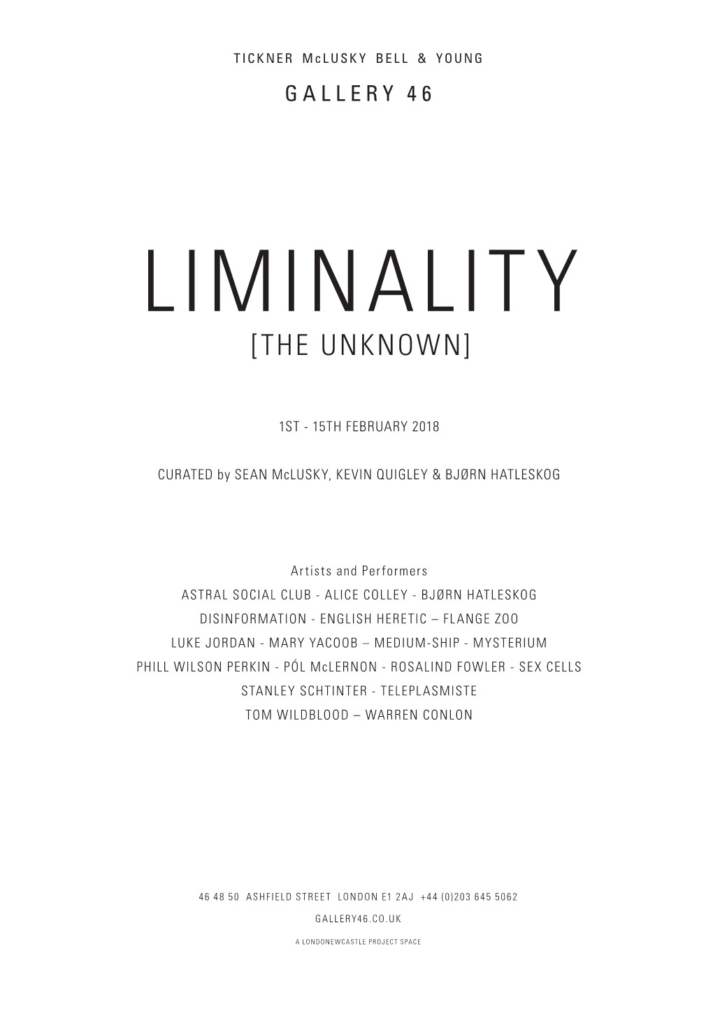 Liminality [The Unknown]