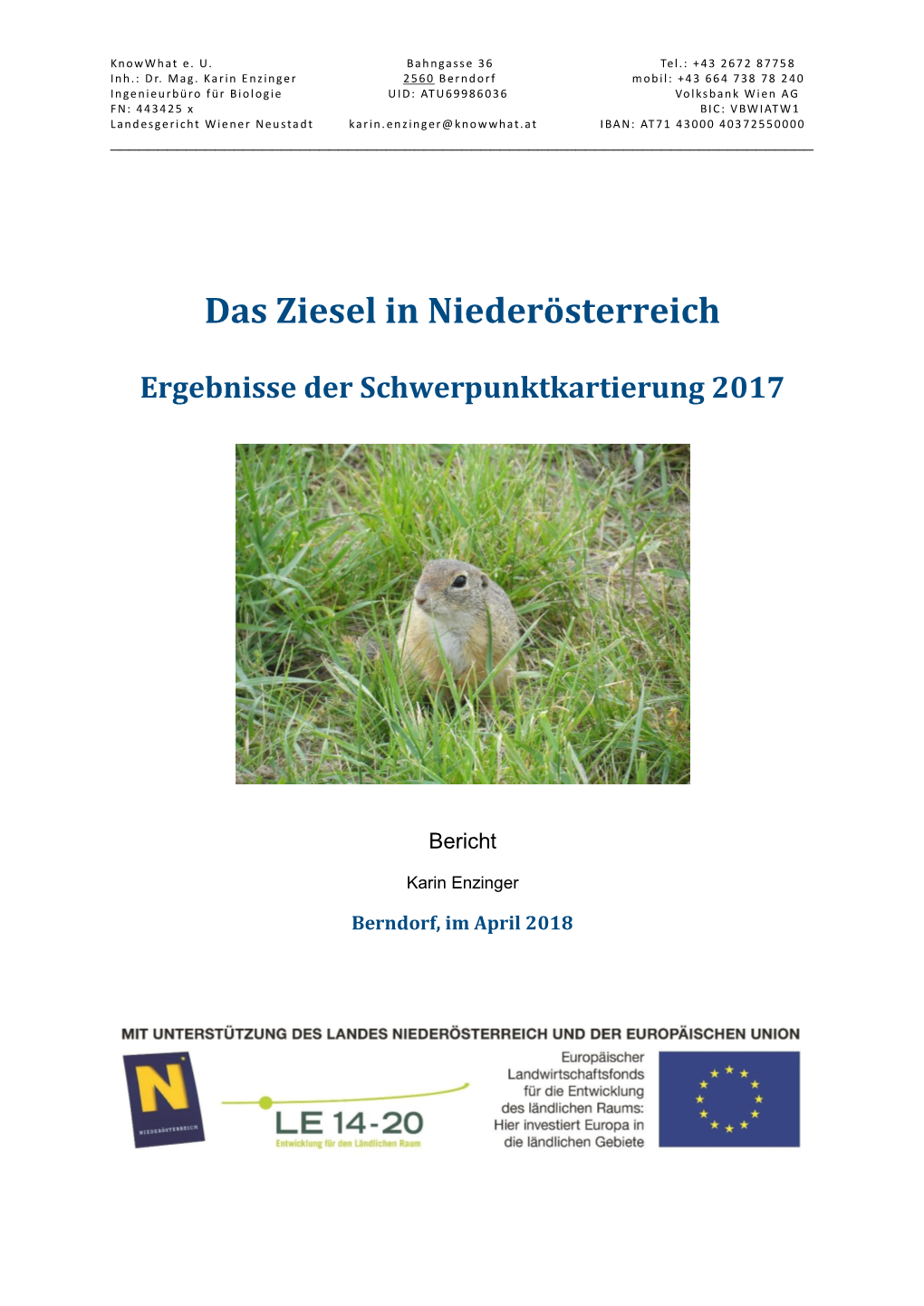 Das Ziesel in Niederösterreich