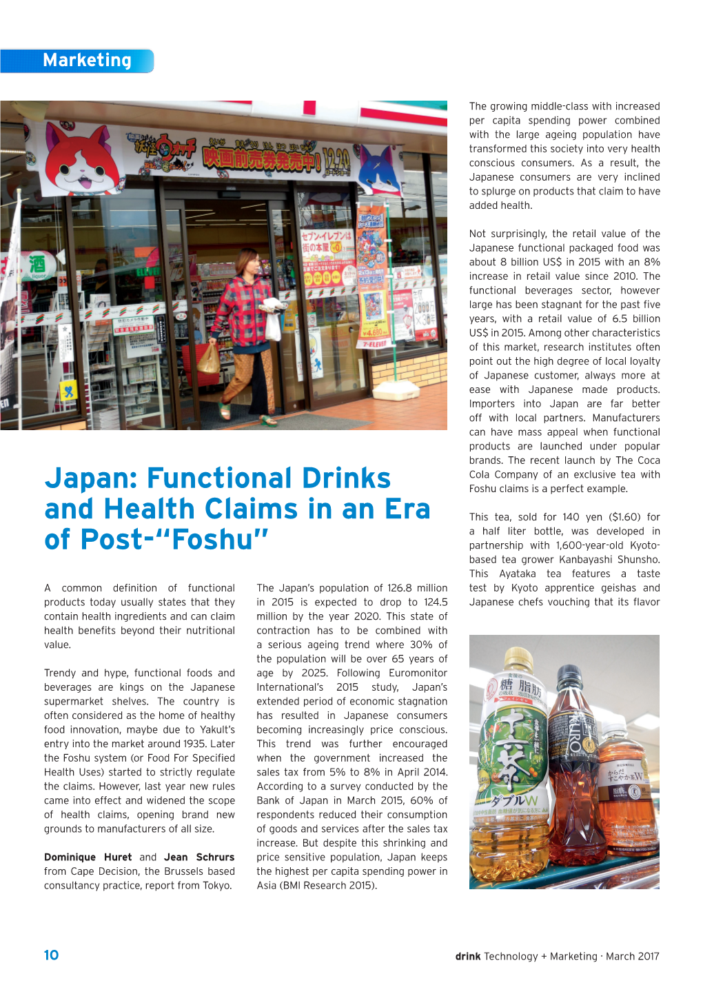 Japan: Functional Drinks and Health Claims in an Era of Post-“Foshu”