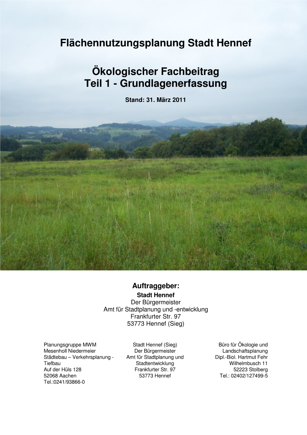 FNP Hennef Oekologischer Fachbeitrag 31032011