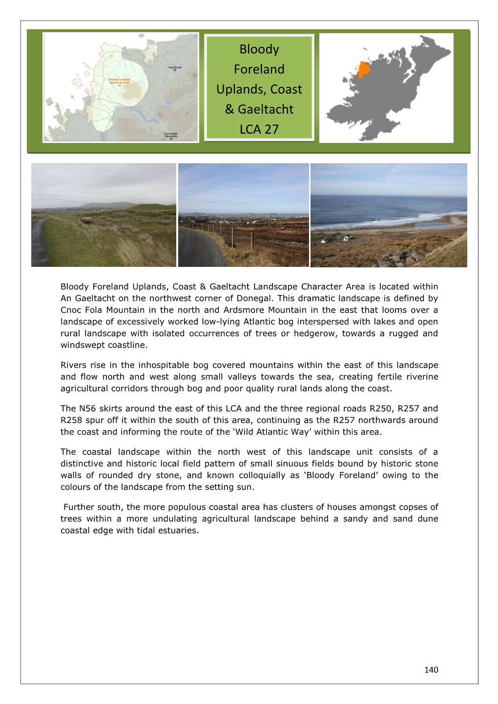 LCA 27 Bloody Foreland Uplands, Coast & Gaeltacht