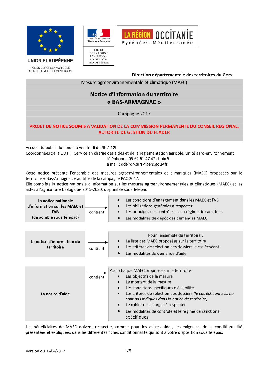 Notice D'information Du Territoire « BAS-ARMAGNAC »
