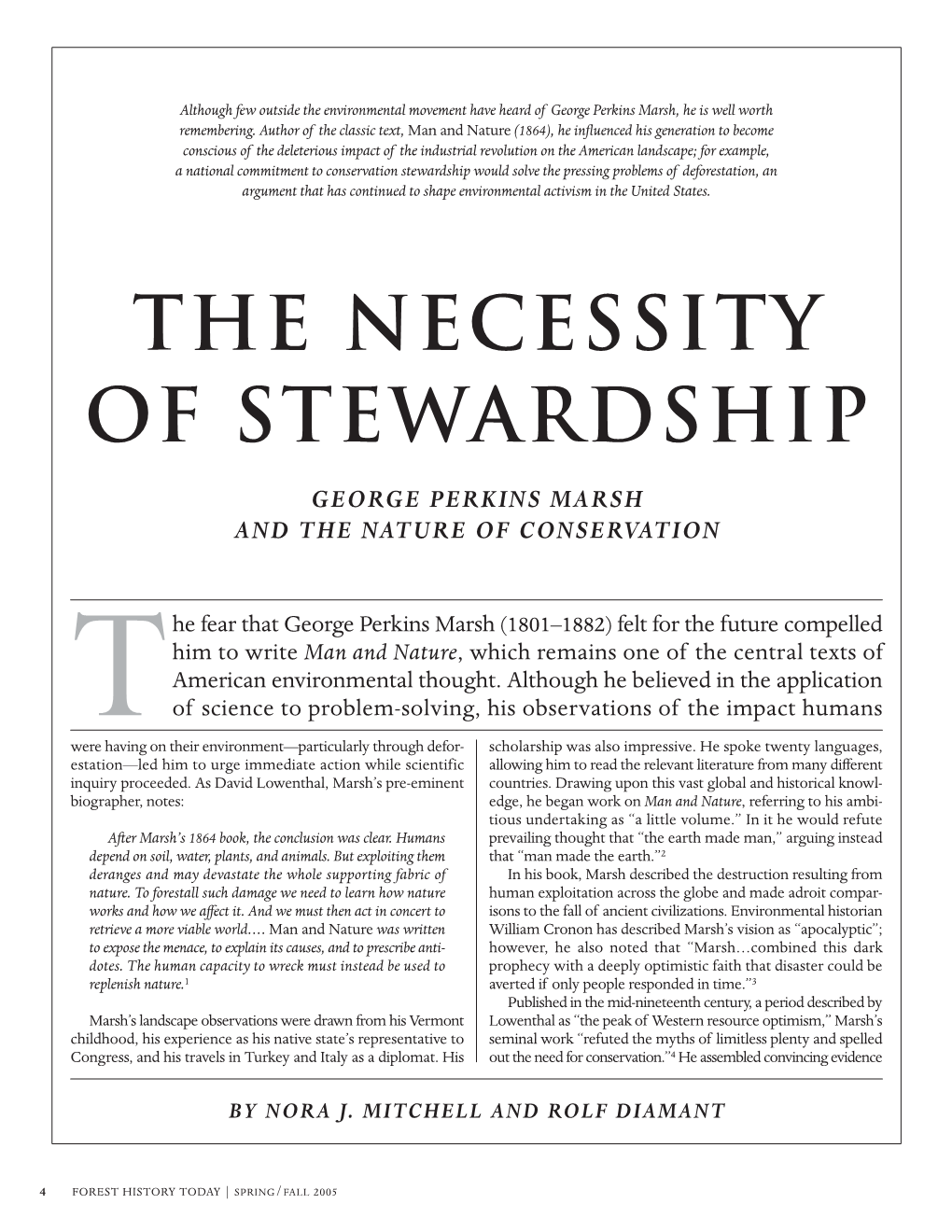 The Necessity of Stewardship