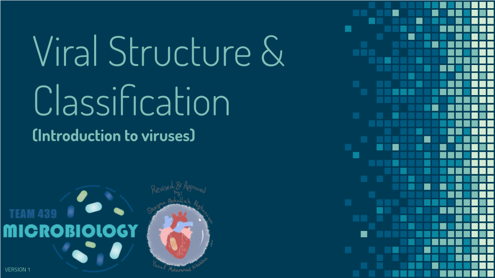 Viral Structure & Classification