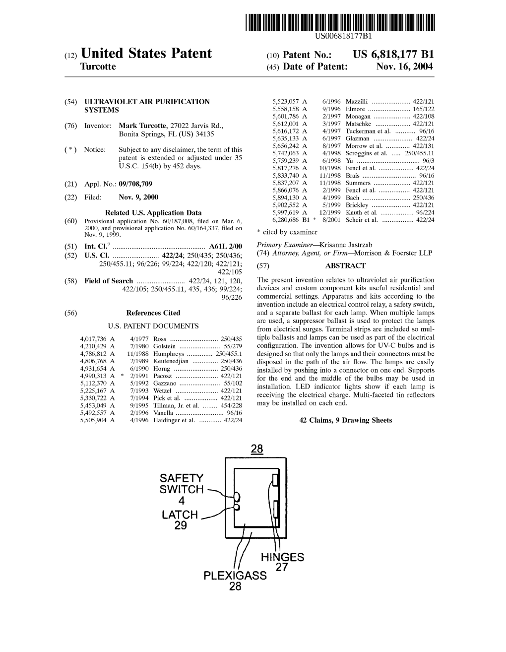 (10) Patent No.: US 6818177 B1