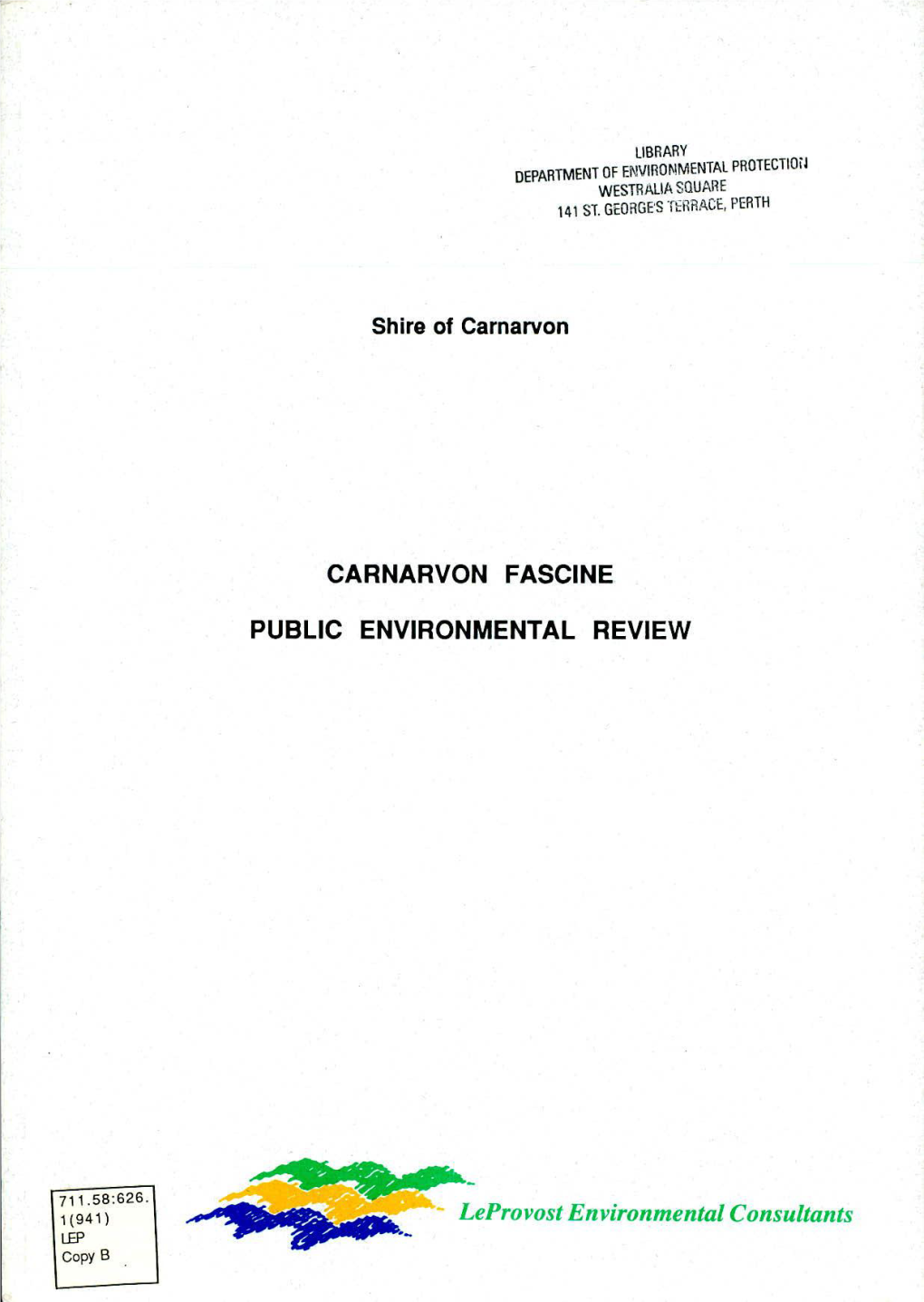 Shire of Carnarvon CARNARVON FASCINE PUBLIC