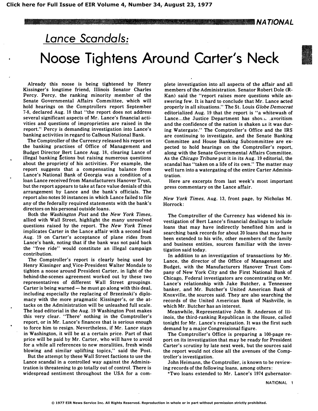 Lance Scandals: Noose Tightens Around Carter's Neck