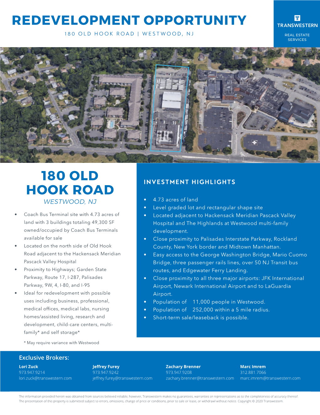 Redevelopment Opportunity 180 Old Hook Road | Westwood, Nj