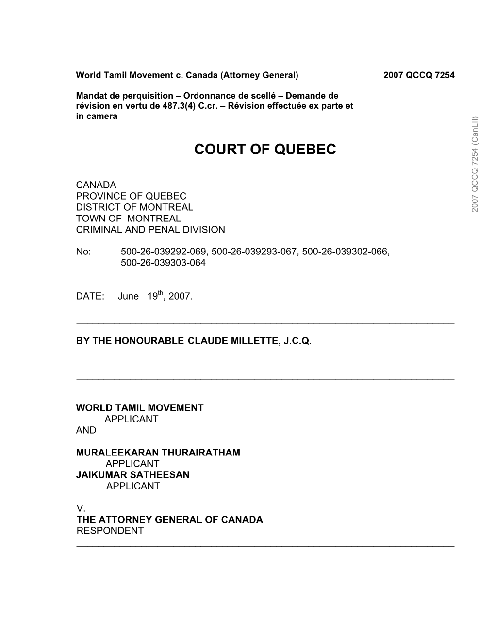 Court of Quebec