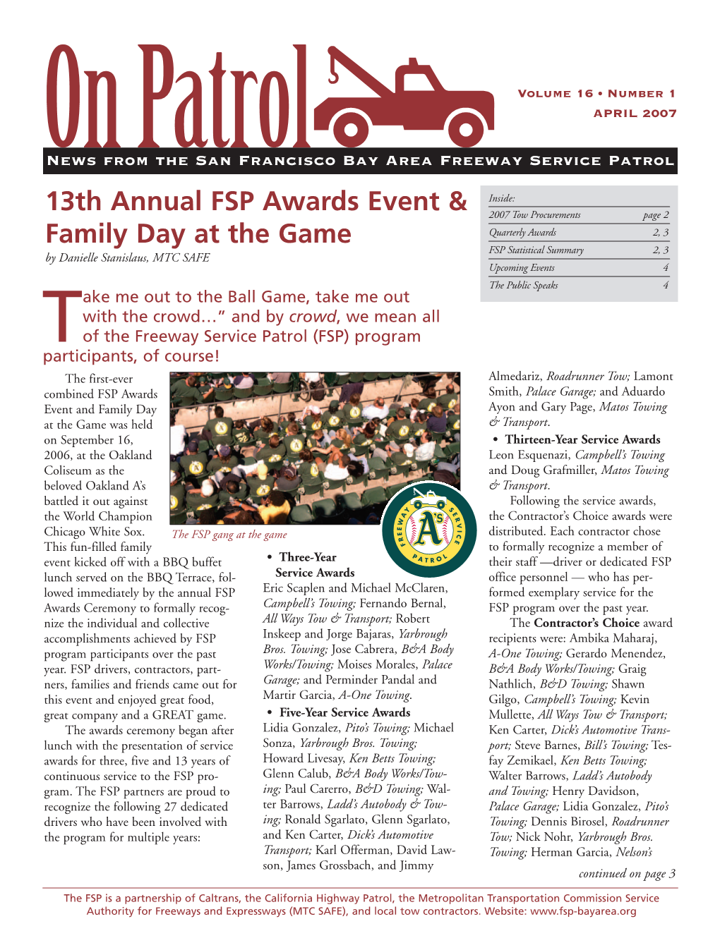 13Th Annual FSP Awards Event & Family Day at the Game